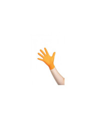 Gant en nitrile Herkul Grip orange extra strong - jetable - par 100 Herkul