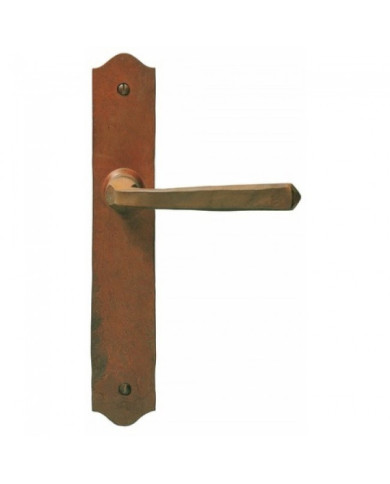 Poignées de porte sur plaques - vieux fer martelé - Bellac BOUVET
