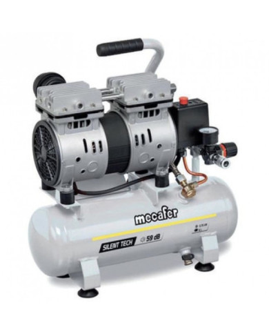 Compresseur d'air silencieux 6L 0.75HP MECAFER