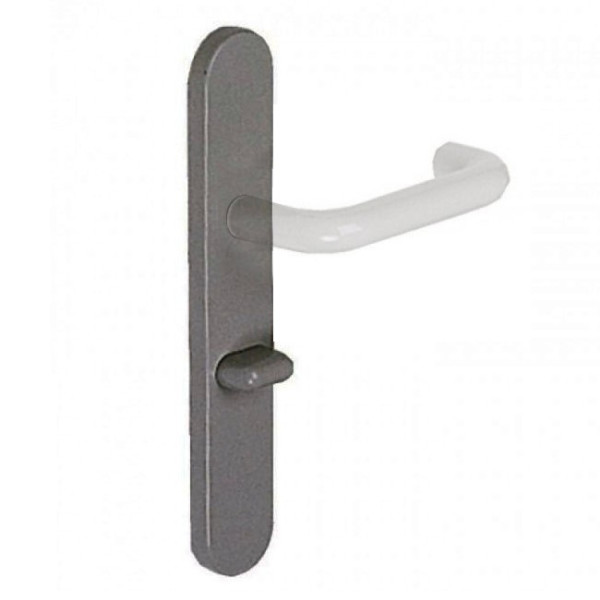 Plaques pour poignées de porte - nylon - ZL 92 - gris foncé NORMBAU