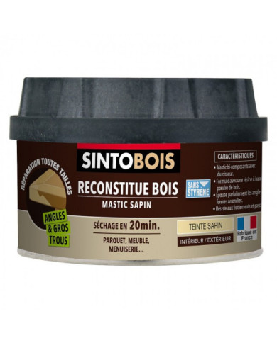 Mastic à bois Sintobois Reconstitue Bois pour parties manquantes SINTO