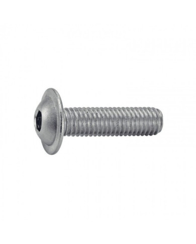 Vis à métaux tête cylindrique bombée à embase 6 pans creux inox A2 IOS 7380 ACTON