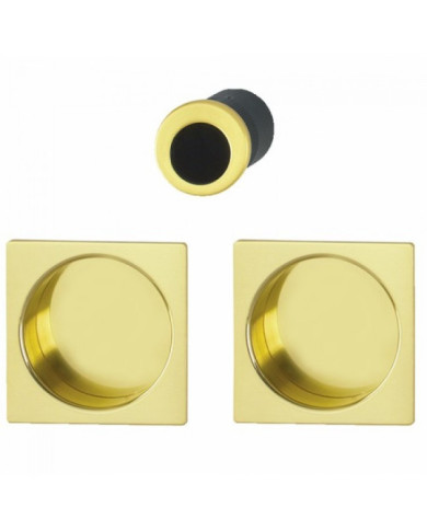 Poignée porte coulissante rosace carrée - set de tirage - 4921 HOPPE