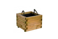 Bac à fleurs carré en bois Baroque - 50 x 50 x 38 cm CERLAND