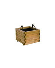 Bac à fleurs carré en bois Baroque - 50 x 50 x 38 cm CERLAND