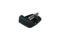 Sabot de portail automatique large en aluminium et composite noir TIRARD