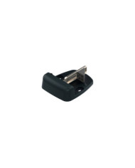 Sabot de portail automatique large en aluminium et composite noir TIRARD