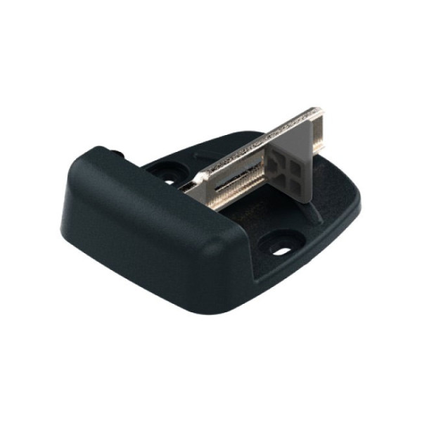 Sabot de portail automatique large en aluminium et composite noir TIRARD