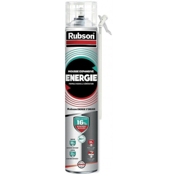Mousse auto-expansive polymère manuelle Energie - aérosol 750 mL RUBSON