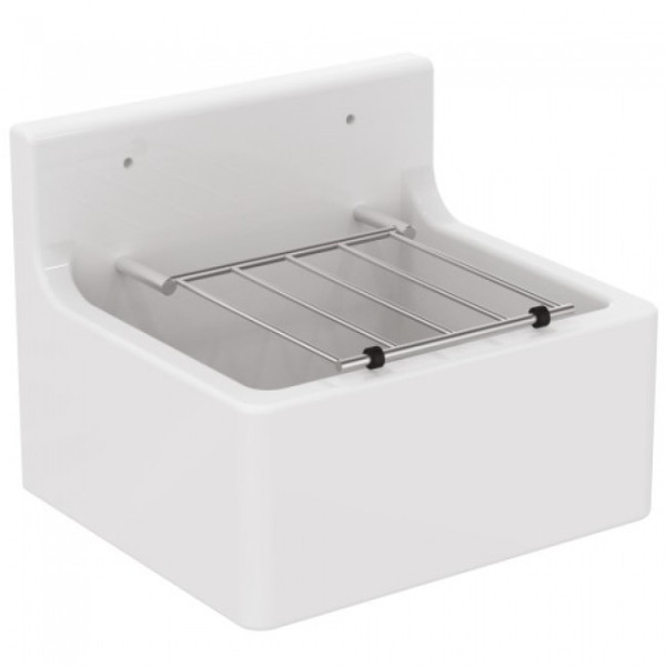 Poste d'eau de service - céramique - avec grille porte-seau PORCHER