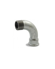 Courbe fonte 90° grand rayon mâle / femelle galvanisé - référence 1 CODITAL