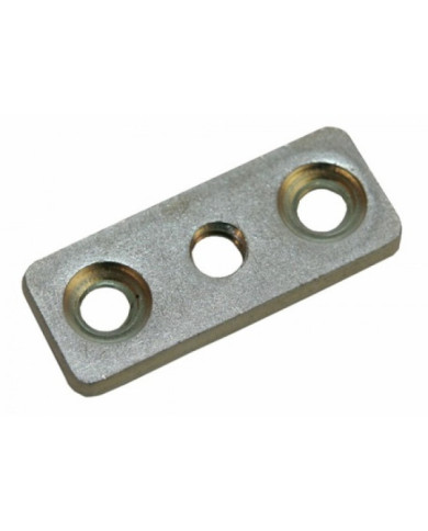 Écrous platine 3 trous pour vis de meuble-12 pièces LUDMANN