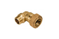 Coude 90° pour tube PE - serrage extérieur - filet mâle - Tof Push OT EFFEBI