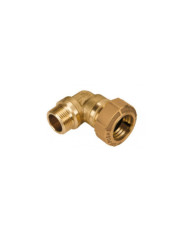 Coude 90° pour tube PE - serrage extérieur - filet mâle - Tof Push OT EFFEBI