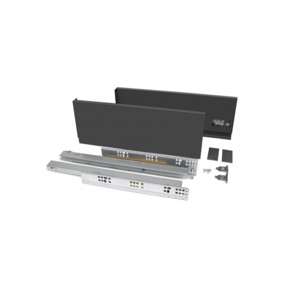Tiroir en kit - côtés métal 131 mm - 40 kg - sortie totale - Vertex EMUCA