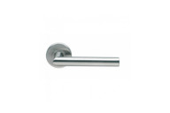 Poignées de porte sur rosaces rondes - inox 202 - LC VACHETTE