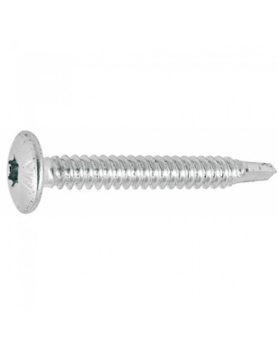 Vis de penture autoperceuses Torx - acier zingué blanc - filetage total VISWOOD