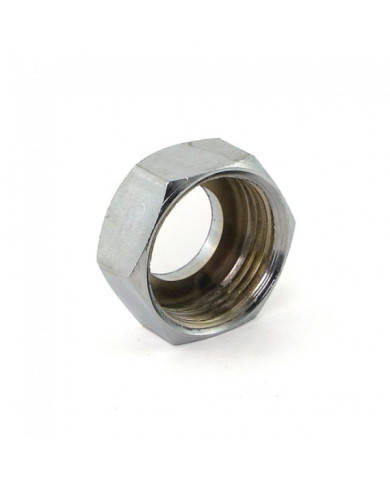 Ecrou laiton 6 pans laiton chromé pour collet battu BRICOZOR