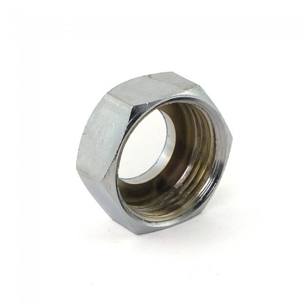 Ecrou laiton 6 pans laiton chromé pour collet battu BRICOZOR