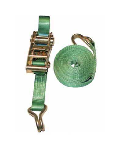 Sangle à cliquet en polyester et 2 crochets LECUYER