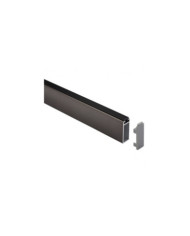 Tube de penderie rectangulaire 32,3 x 11,8 mm - avec joint anti-bruit SYNERCIA