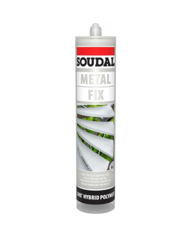 Mastic-colle polymère - pour matériaux lourds - METAL FIX SOUDAL