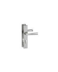 Poignée de porte sur grande plaque - aluminium chrome satiné - Flex VACHETTE