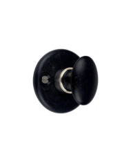 Rosace ronde pour poignée de porte en porcelaine noire MÉRIGOUS
