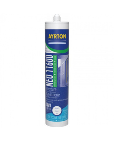 Mastic silicone neutre - pour joints de menuiserie - 11600 AYRTON