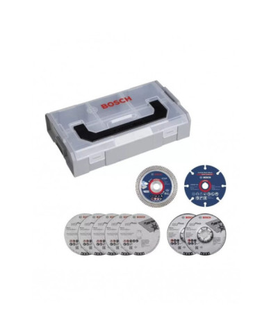 Mallette mini L-Boxx + 9 disques diamètre 76 mm pour meuleuse GWS 12V-76 BOSCH