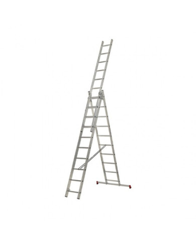 Echelle transformable 3 plans - 3x10 échelons - hauteur de travail 5,96m ESCALUX