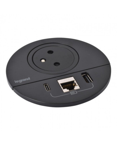 Prise encastrable sur plan - sortie de câble ou RJ45 - INCARA™ Disq 80 LEGRAND