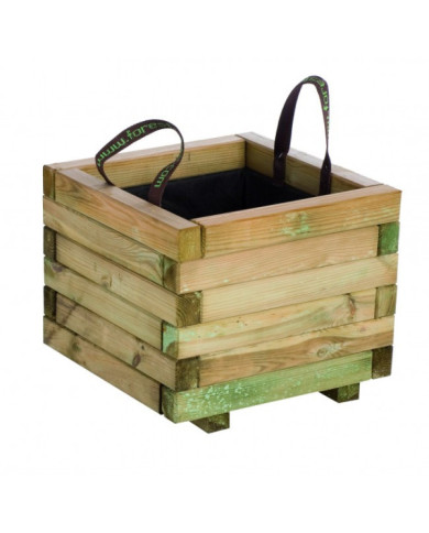Bac à fleurs carré en bois Baroque - 40 x 40 x 33 cm CERLAND