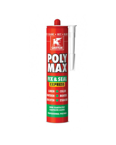 Mastic-colle polymère - prise rapide - Poly Max® Fix & Seal Express GRIFFON