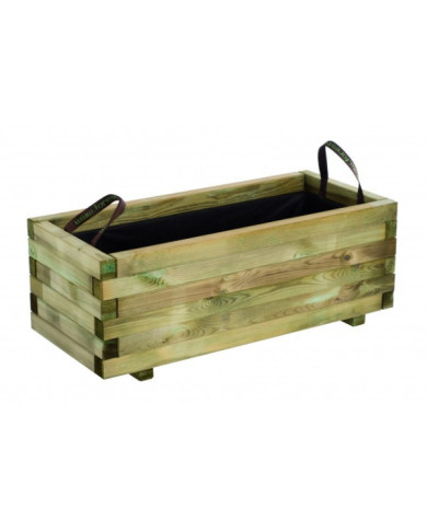 Bac à fleurs carré en bois Baroque - 90 x 40 x 33 cm CERLAND