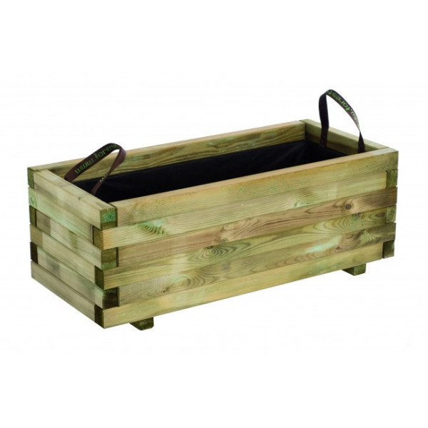 Bac à fleurs carré en bois Baroque - 90 x 40 x 33 cm CERLAND