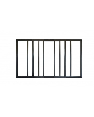 Verrière intérieure coulissante 6 carreaux 108 x 183,2 cm noir Kit Atelier