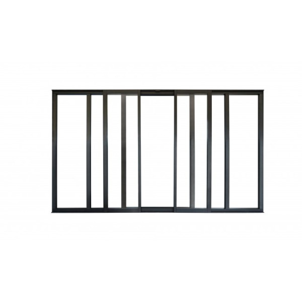 Verrière intérieure coulissante 6 carreaux 108 x 183,2 cm noir Kit Atelier