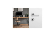 Poignées de porte sur rosaces Hambourg - finition inox HOPPE