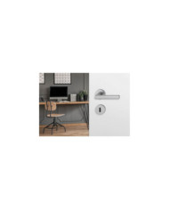 Poignées de porte sur rosaces Hambourg - finition inox HOPPE