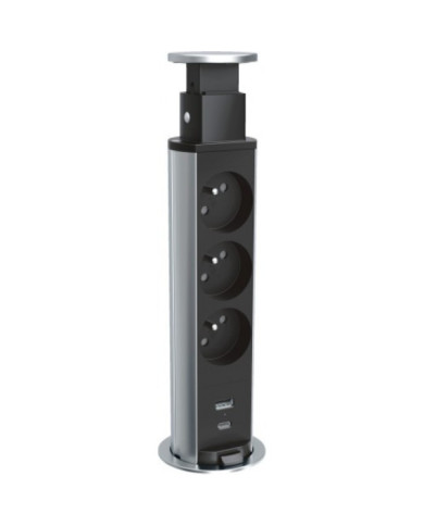 Bloc prises escamotable - 3 prises et chargeur USB - INCARA™ Tower 60 LEGRAND