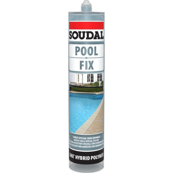 Mastic-colle hybride polymère - pour composants de piscine - POOL FIX SOUDAL