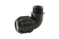 Coude à compression 90° - Mâle - en polypropylène PP pour tube PE CODITAL