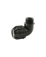 Coude à compression 90° - Mâle - en polypropylène PP pour tube PE CODITAL