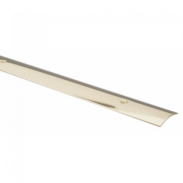 Barre de seuil à visser - laiton brillant 10/10e - largeur 30 mm DINAC
