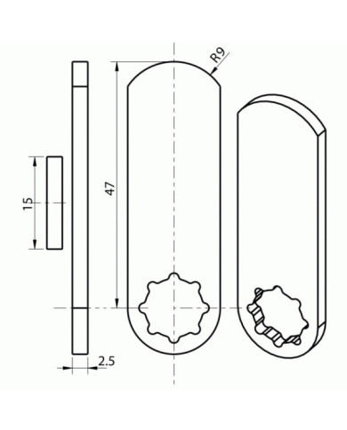 Came 15929-36 pour serrure Ronis 1700-57 et 14200-01 RONIS