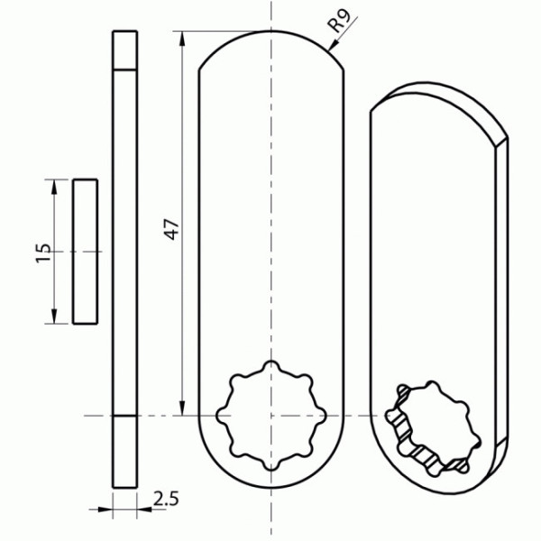 Came 15929-36 pour serrure Ronis 1700-57 et 14200-01 RONIS