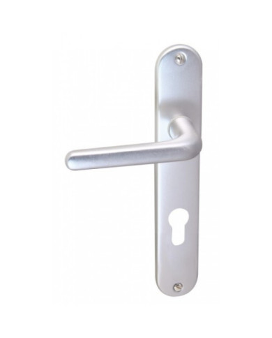 Poignées de porte sur plaques - entraxe 195 mm - aluminium BRICOZOR
