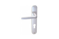 Poignées de porte sur plaques - entraxe 195 mm - aluminium BRICOZOR