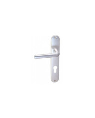 Poignées de porte sur plaques - entraxe 195 mm - aluminium BRICOZOR